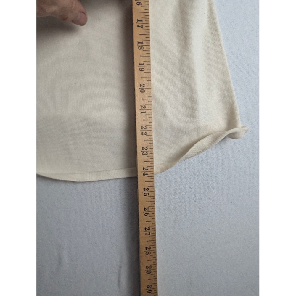 Cable & Gauge Ivory Silk Blend Sequin Trim Two Piece Set Shrug/Bolero Shell XL - Picture 11 of 16